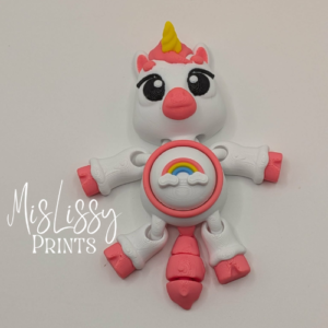 Unicorn Flexi with Rainbow Belly Clicker