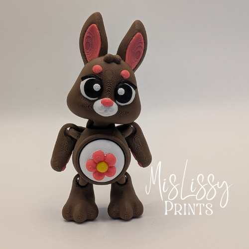 Bunny with Flower Belly Clicker