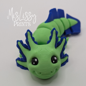 Axolotl - Green with Blue